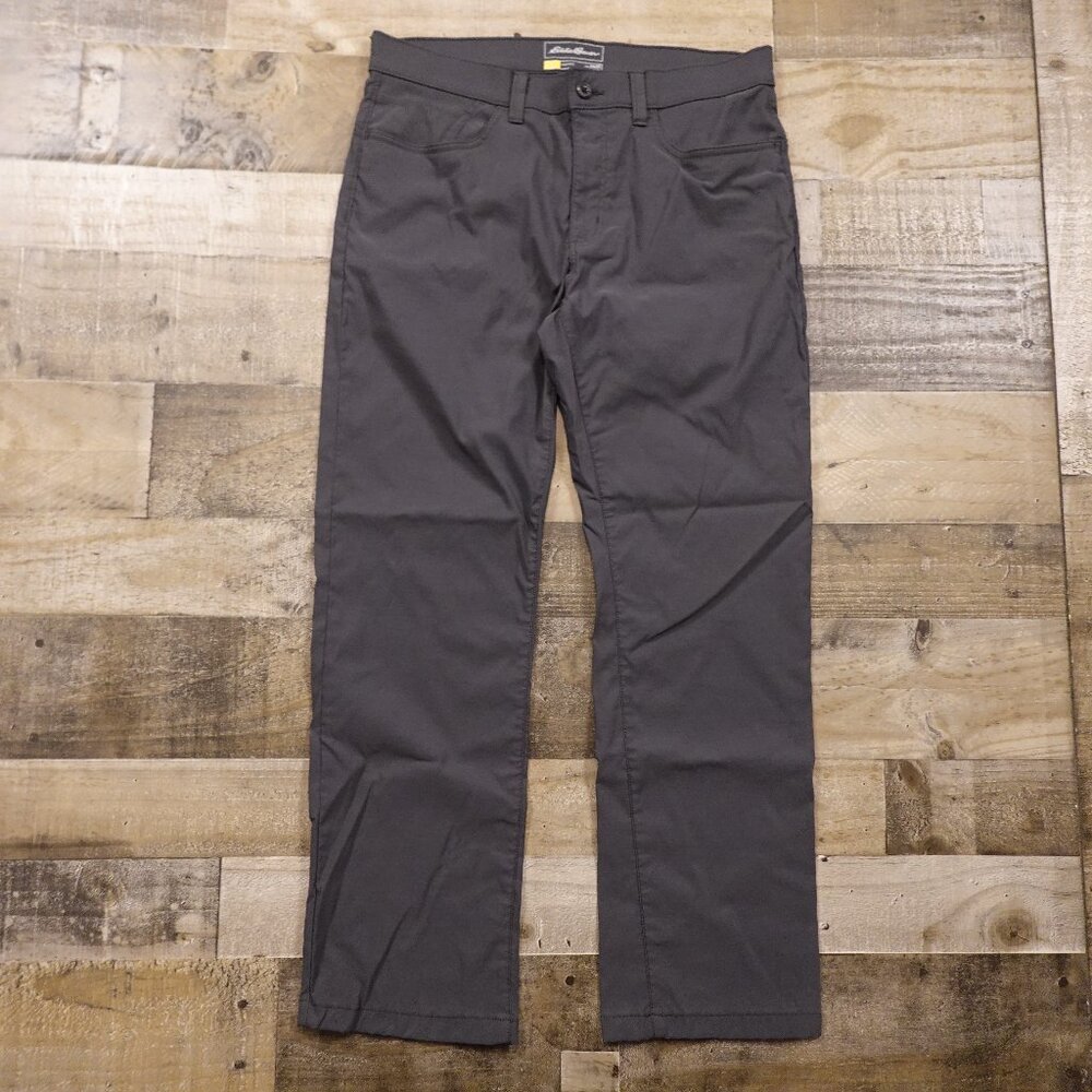 Eddie Bauer Horizon Guide Chino Pants Men’s 34x30 Gray Stretch Travel